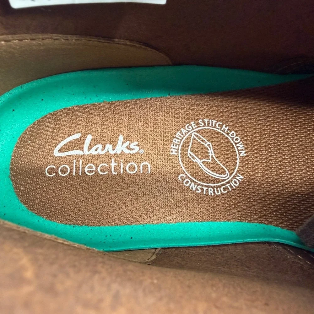 Clarks Chukka Boots Mens 7.5 Brown Shepton Beeswax Leather Desert Ankle Boots